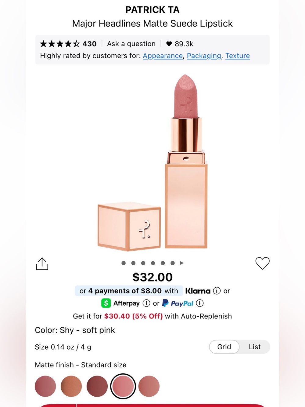 Neutral Matte Pink Lipstick - Creamy Rose Nude